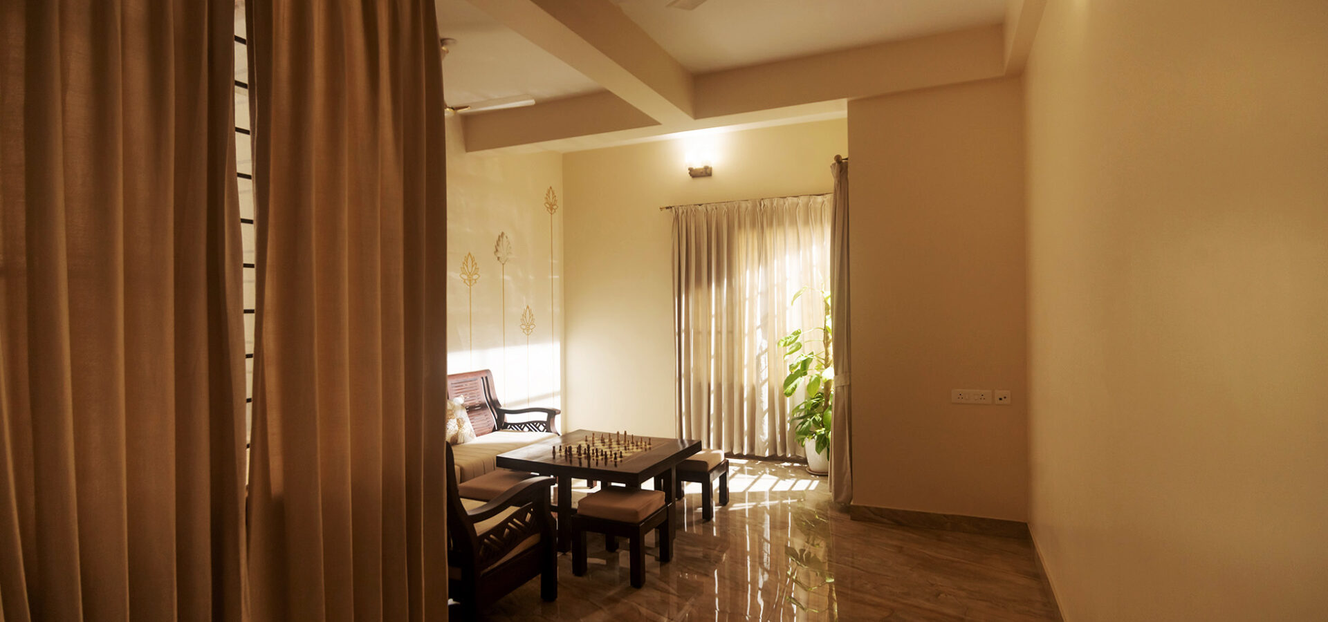 Living room at Evara Niketan