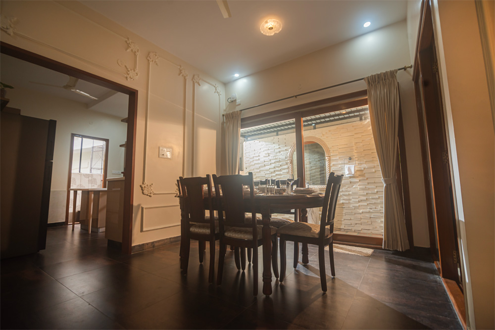 Dining area at Evara Niketan