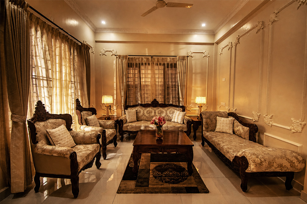 Living room at Evara Niketan