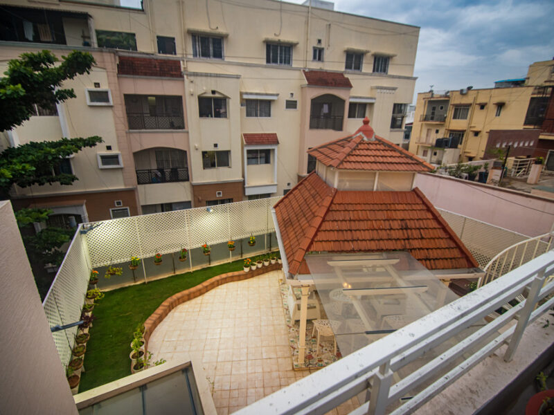 rooftop terrace aerial view