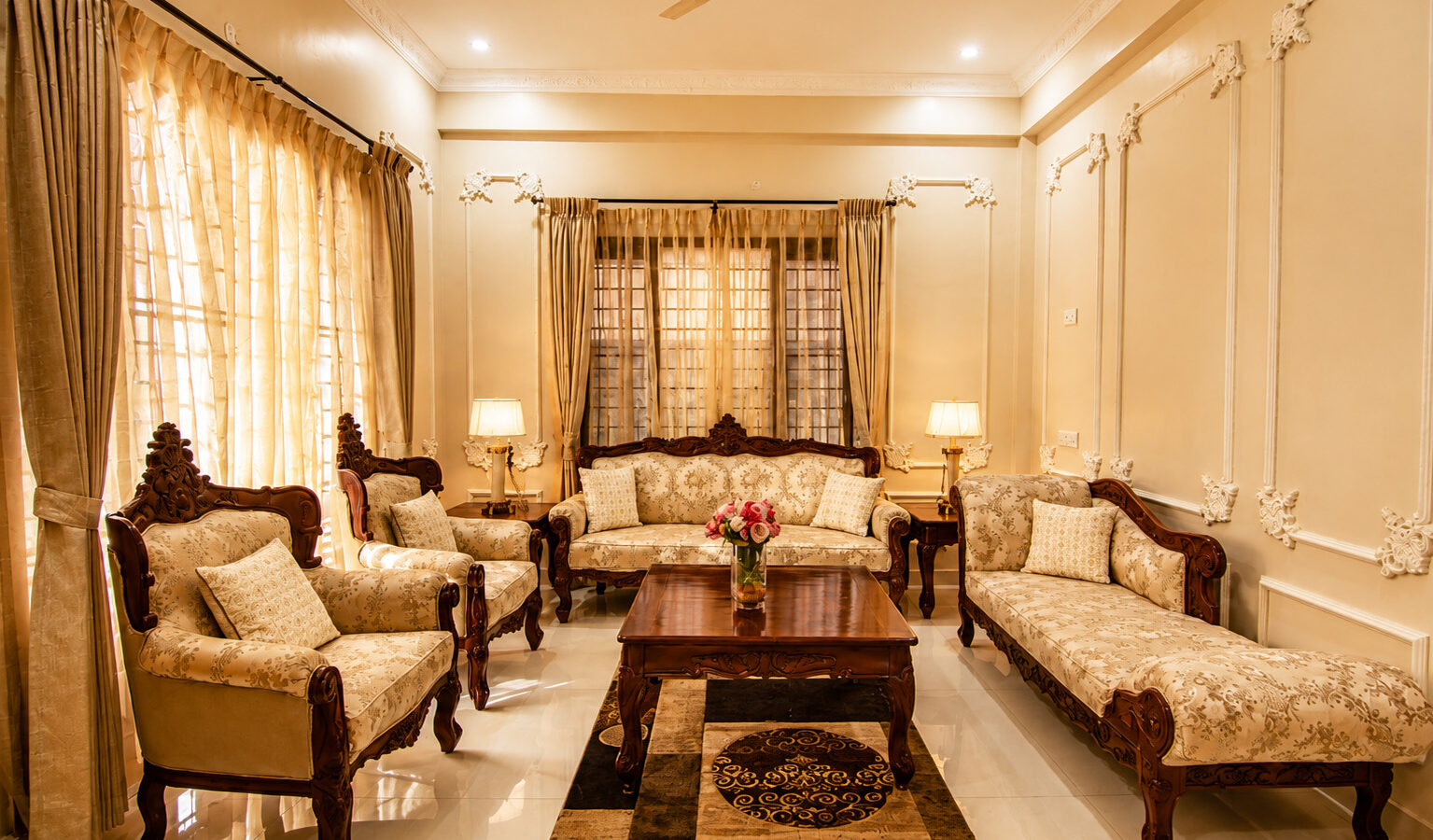 Living room at Evara Niketan
